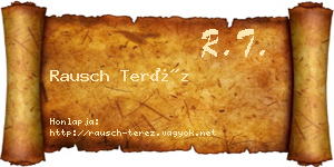 Rausch Teréz névjegykártya